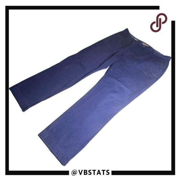 Robert Graham Men's Straight Leg Tailored Kipling Chino Pants Blue 36W x 30L - Picture 1 of 9